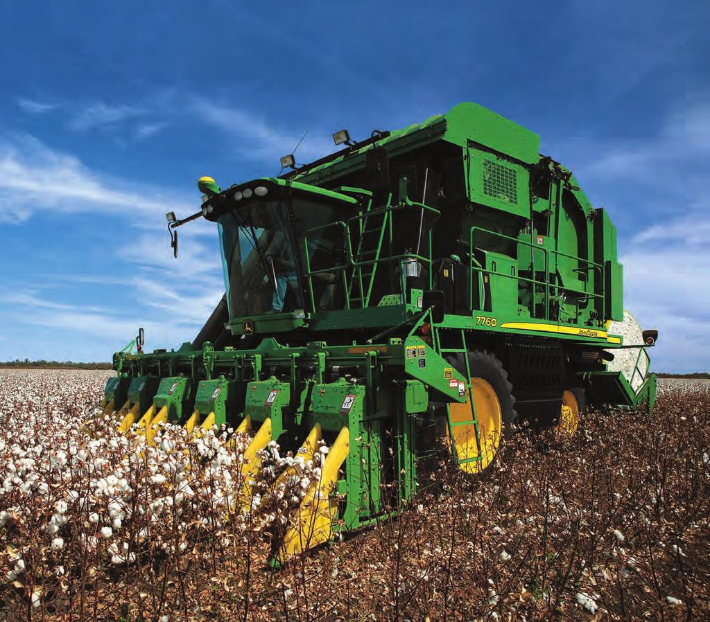 John Deere Cotton Harvesters The 7760, CP690, CS690 Cotton harvesters extends John Deere s lead in cotton harvesting technology.