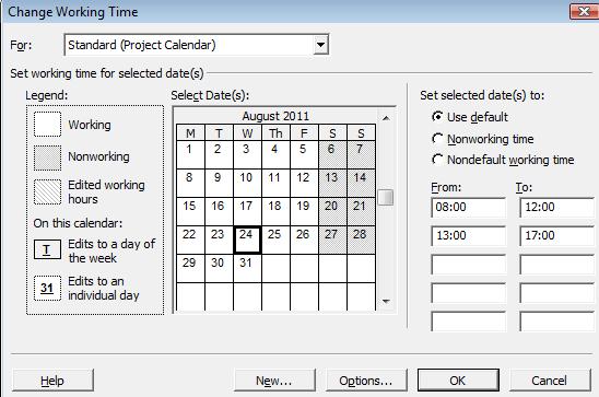 Resource. Any subsequent changes you make to a Base Calendar will be automatically reflected in any dependant Resource Calendars.