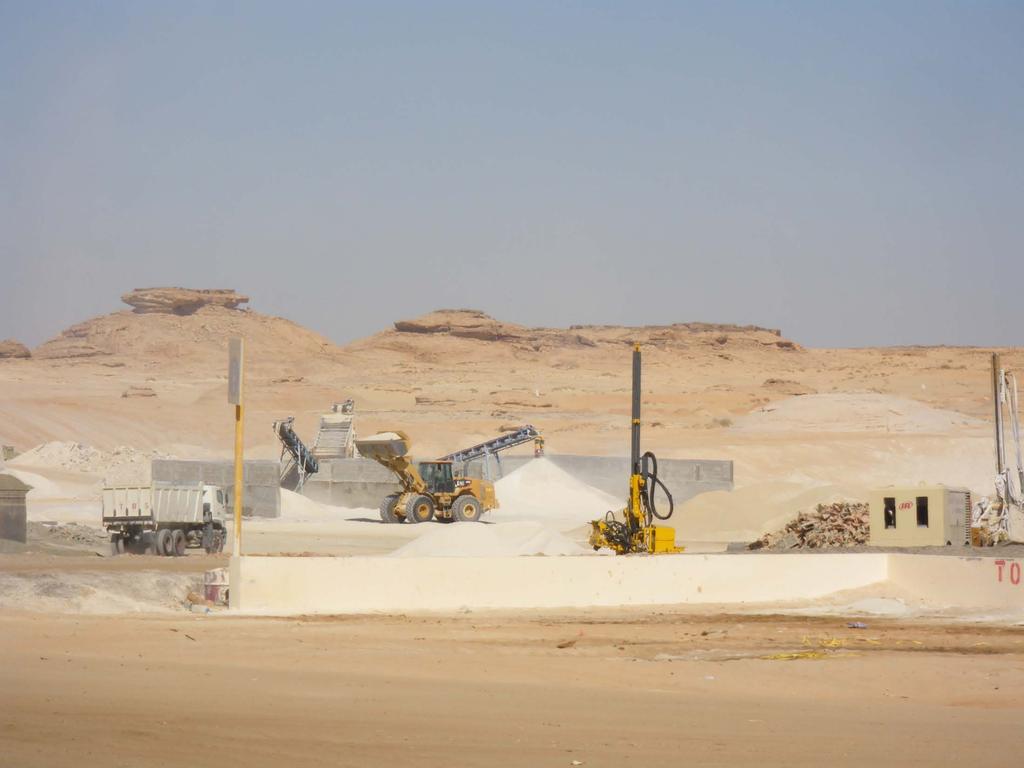 A view of silica sand mining