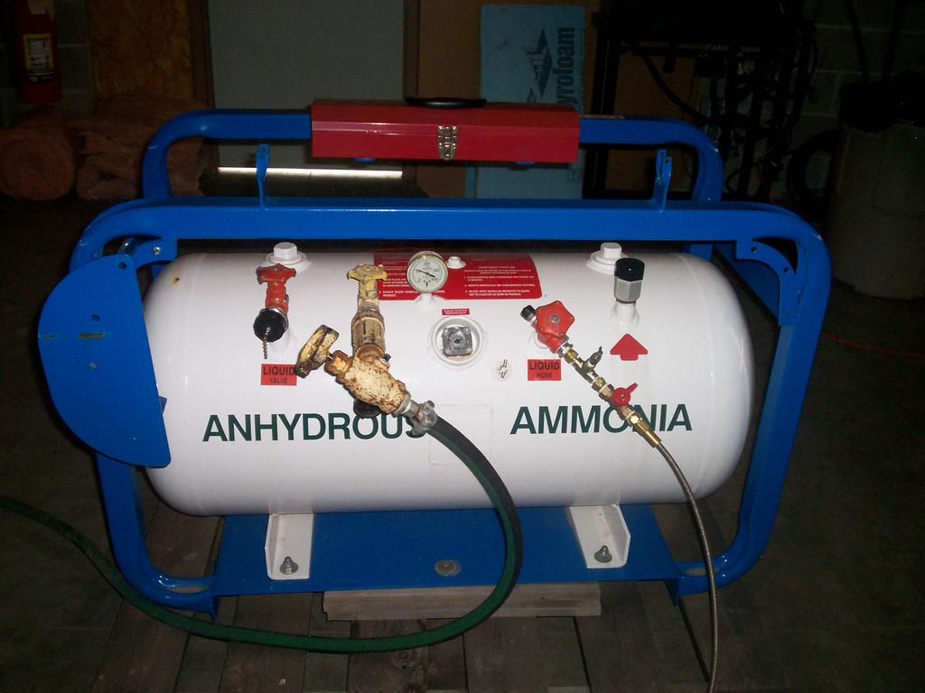 Liquid Ammonia to Gaseous Ammonia An eighty gallon tank of ammonia dropped from 135 psi (90F) to 75 psi (50F) in 30 minutes when the ammonia was