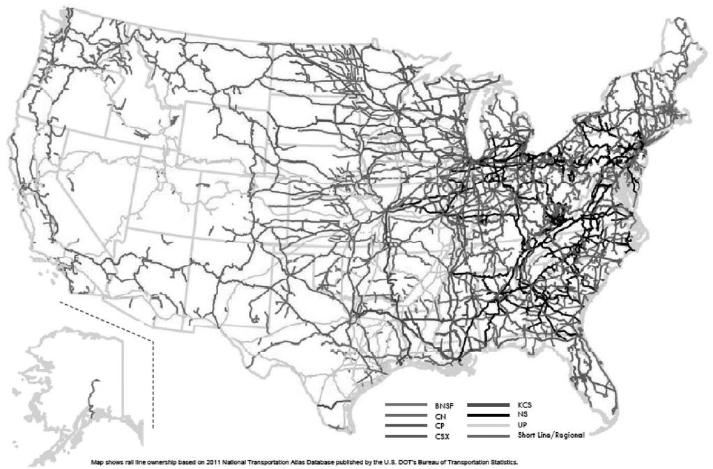 The answer lies in an examination of the routes for the seven Class 1 North American railroads in conjunction with the 18 designated OSCAR load points where container shortages and surpluses are
