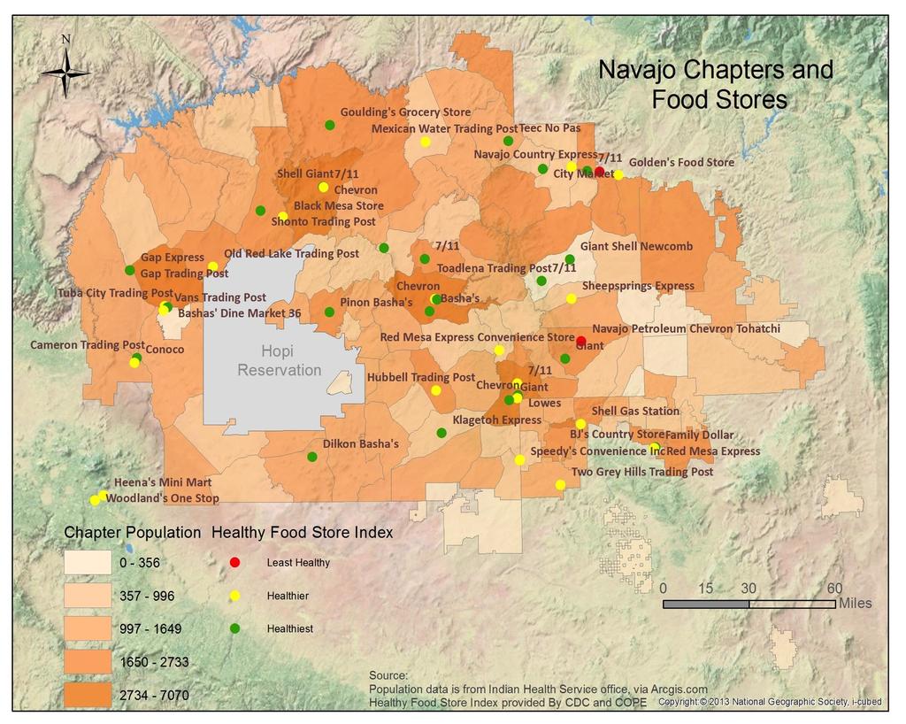 Findings In total, 84 food stores were identified for this study in Navajo Nation