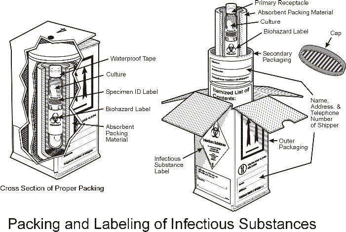Packaging Biological Materials Potentially hazardous biological materials must be packaged to withstand content leakage, shocks, temperature changes, pressure changes, and other conditions that can