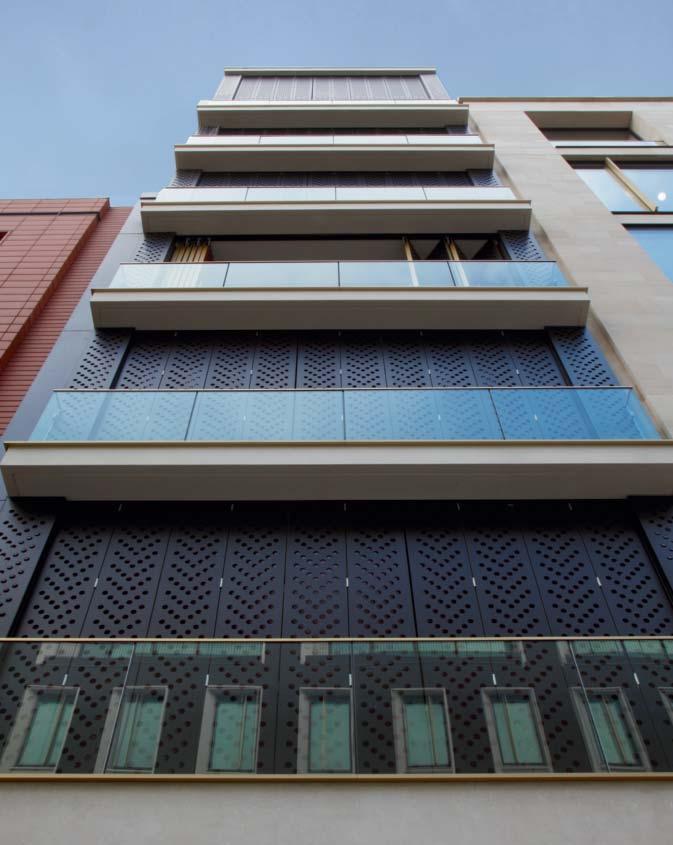 ANODISED PRODUCTS Metalline has become the market leader in the supply of high quality anodised aluminium insulated panels, pressings, soffits and rainscreen façades.