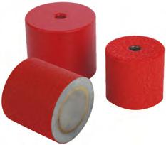 750 480 K0557 Pot magnets 1 T ousing in steel, painted red. Magnetic core AlNiCo.