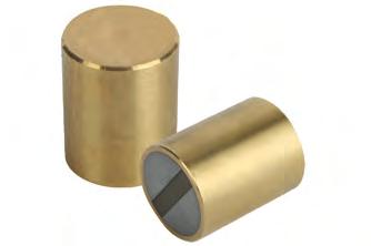 K0551 Bar magnet in SmCo h6 magnet A ±0,2 view A ousing in brass.magnetic core SmCo K0551.01 Smooth design, shielded system. iameter ground with fitting tolerance h 6.