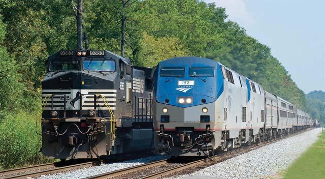 NORFOLK SOUTHERN 2014 SUSTAINABILITY REPORT 121 PARTNERING WITH PASSENGER RAIL Freight rail is Norfolk Southern s business, but we support safe, effi cient passenger rail service as a means of