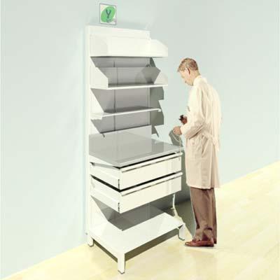 FY_015T Full Height Pharmacy Shelving Product Code: FPD-08722 2100mm H x 790mm W x 607mm D