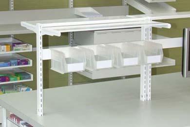 Retractable work surfaces - Handy surface that pulls out when needed and is safely stored at all other times.