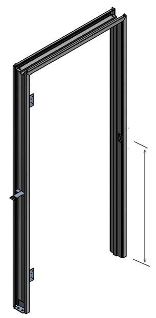 Typical Door Frame Detail Standard Profiles Factory assembled with mitred corners. Welded and smooth finish.