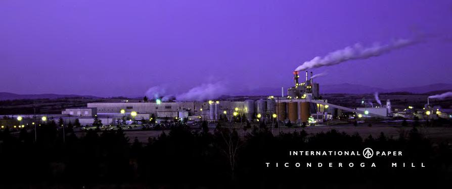 Ticonderoga Paper Mill Service: Benefits Lowers the mill s fuel costs by