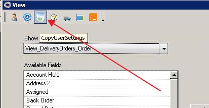 Choose the following options from the ViewDeliveryOrders_Order For user Admin o Tab Visible o Show Drill Down on Dbl