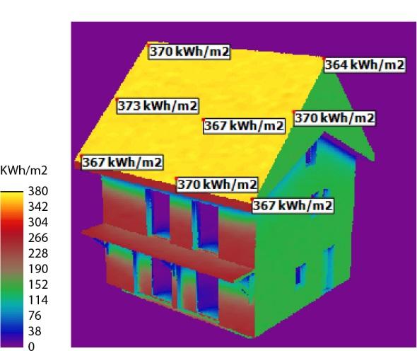 The solar radiation during the months of Nov, Jan and Feb can be used to heat the building by converting the south façade to a trombe wall (refer to software section for