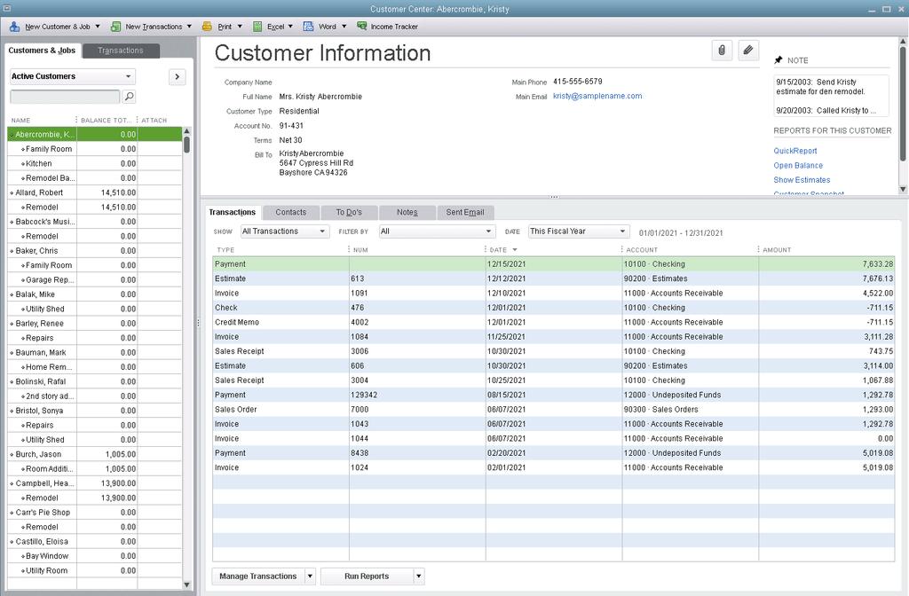 Using centers Getting around QuickBooks tracks the people and companies you do business with in Centers. There is a separate QuickBooks Center for customers, vendors, and employees.
