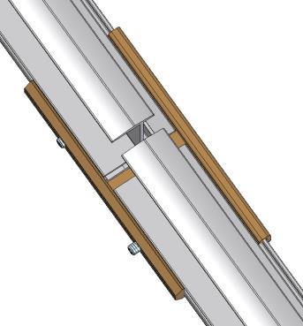 centre insertion rails the Cross rail connector set C IR M8 must be fitted alternating at the top and the bottom at the mounting flange (3) 3 Module field length = Repeated spacing x number of module