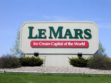 place on earth, making Le Mars, Iowa the Ice Cream