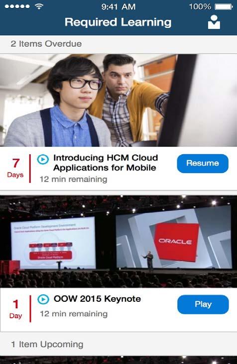 KEY RESOURCES For more information see the follow topic in Application Help: Profile Options in Oracle HCM Cloud: Explained NATIVE MOBILE Accelerate learning using the Oracle HCM Cloud native mobile