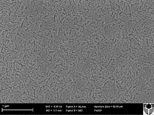 treated Fe 2 O 3 thin films revealed the formation of a homogeneous and uniform surface (Fig. 6 c). Finally, CTAB treated sample (Fig.