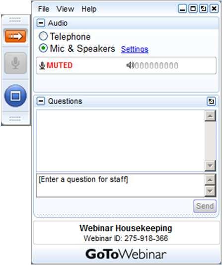 ly/engageyourboardfr Case Sensitive Link Go To Webinar Housekeeping Your Participation Open and hide your control panel Join audio: Choose Mic