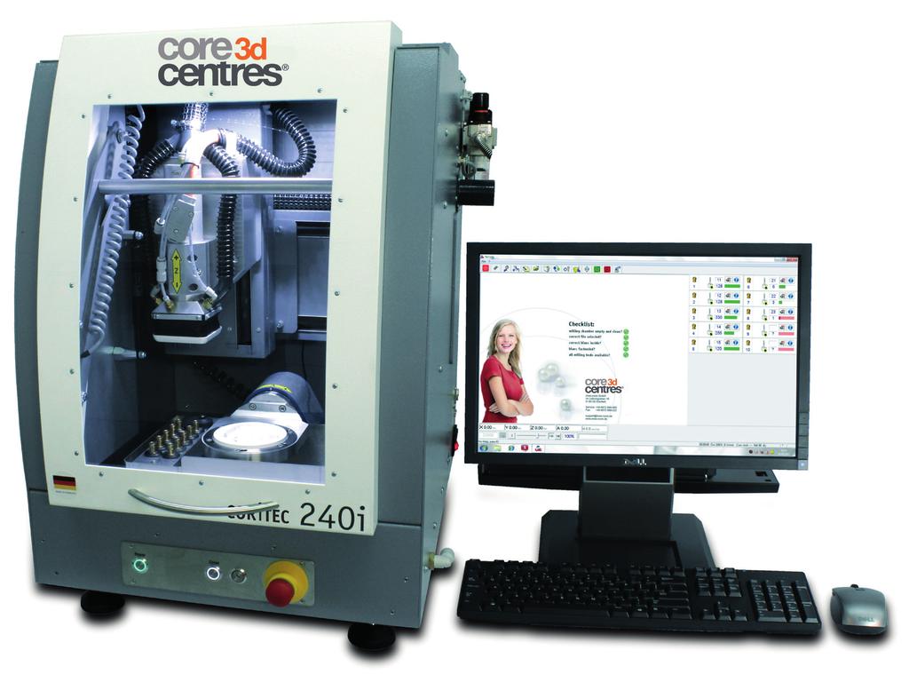 Core3dcentres 240i The entry with precision The Practice Lab Solution 240i from imes-icore allows the productive entry in the dental CAD/CAM automation.