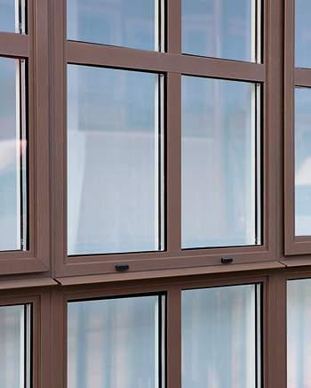 windows in the main administration building with the Smart Alitherm Heritage window system.