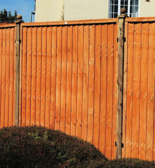 Top Closeboard Fence Panel 1828 x 1828mm (W x H) 352180 20 Hi-Spec Pressure Treated Panel 100 x 8mm horizontal boards 2 x