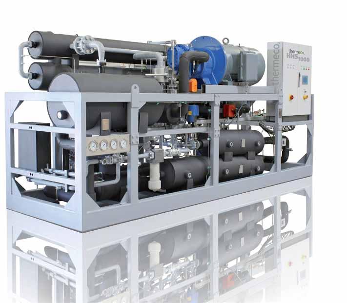 »» thermeco 2 HHS 1000, heating capacity 1,000 kw awarded the Kältepreis (award for environmentally friendly innovation in refrigeration technology) by the German Federal Ministry for the Environment