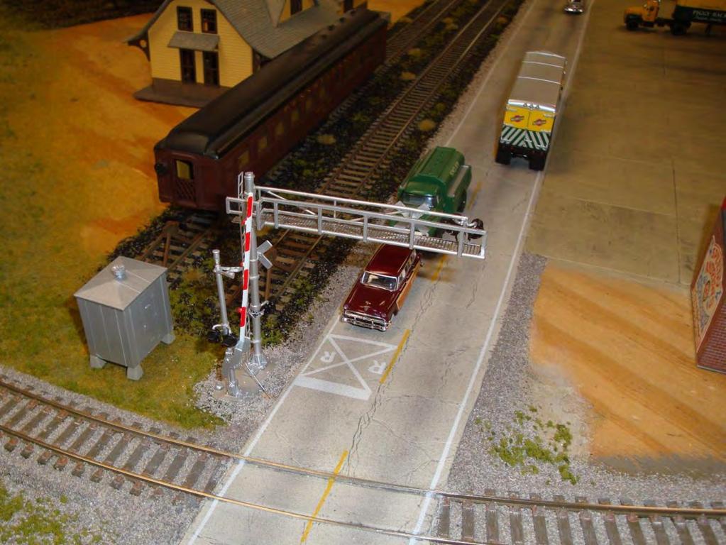 This pictures show an operating crossing gate system I installed on my home layout.
