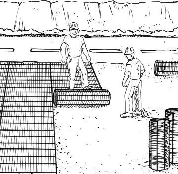 secondary or surficial reinforcement. UX Geogrids are supplied in roll widths of 4.3 ft (1.3 m).