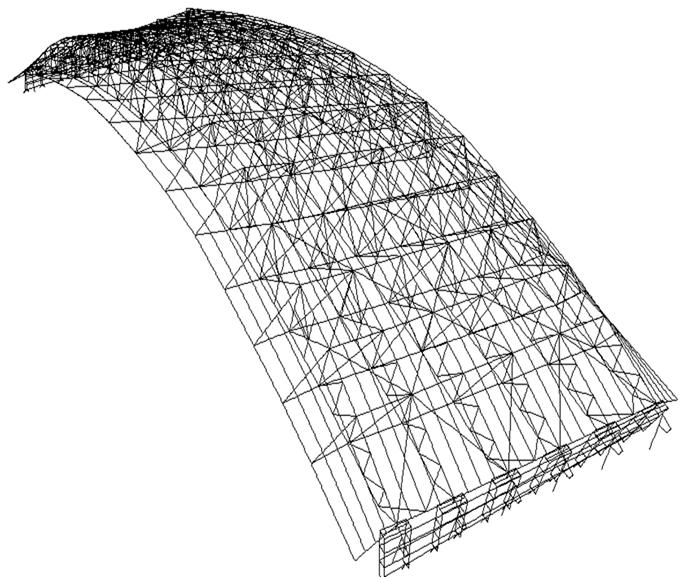 EXAMPLE 6: RETRACTABLE ROOF PANEL STABILITY MARLINS PARK Generate potential buckling shapes Mimic