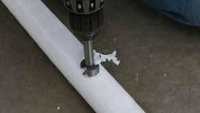 Other hole saws and bits may cause the grommet and adapter to leak.
