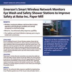 With Emerson s Smart Wireless solutions, you can easily and