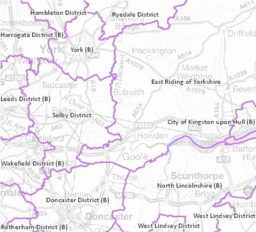 Reporting of outputs By Region - Unitary Authorities in case study area Time / Unitary Authority Selby East Riding of Yorkshire York Doncaster Ryedale 1200..... 1300..... 1400 3740.... 1500.. 68215.