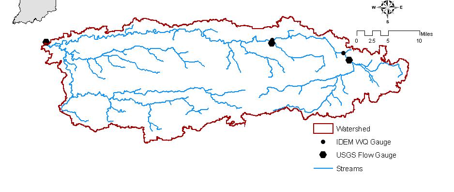 Wildcat Creek Watershed, IN Northcentral Indiana Drainage