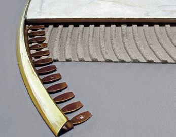 T-FLOOR (can also be curved using the Z-FLEX-CURVER) Edging profiles with Z-FLEX-stamping can be used for decorative