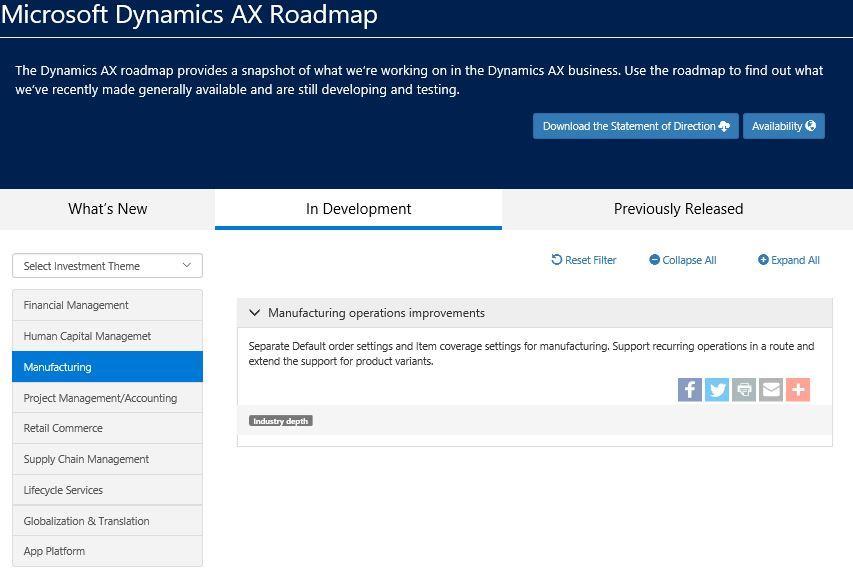 Until the Dynamics 365 launch, the Dynamics CRM and AX roadmaps will