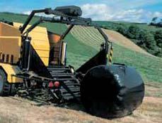 This system also has the advantage that the bales are more stable and less likely to roll away when operating in very hilly conditions.