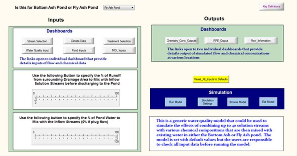 Figure 2 GoldSim Model Home Page Within the model, relationships are defined in containers, as shown in Figure 3.