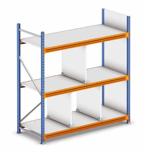 Basic structures Double deep chipboard shelving When a level has a