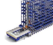 The automated warehouse headend can be extremely simple, but can also require an integrated circuit for the simultaneous circulation of a large quantity of boxes in high yield