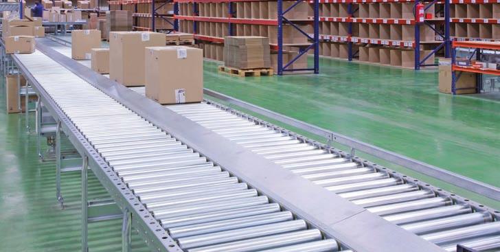 Conveyors for Boxes Components NO-PRESSURE ROLLER ACCUMULATOR CONVEYOR Can transfer boxes in a straight line without them coming into contact, and can also perform accumulation functions.