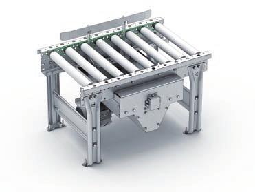 Conveyors for Boxes Components BOOSTER CONVEYOR The purpose of this conveyor is to change the direction of the load within an installation at any given moment, to facilitate the passage of goods and