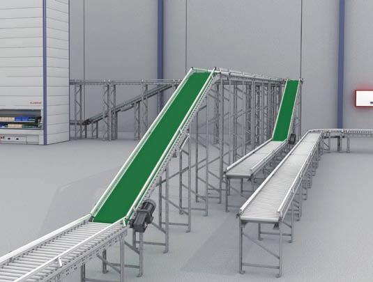 ) RANGE 1 RANGE 2 Ascent Descent Transport of boxes and containers 0-50 kg Conveyor length (min. - max.) 3.800-10.