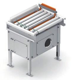 Conveyors for Boxes Components ROLLER CONVEYOR WITH DELAY LIFTING Specially designed for picking up and delivering load units using stacker cranes at exits and entrances to