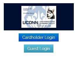 Guest Account (Cont.) 1 Your son or daughter can set you up as a guest by visiting onecard.uconn.