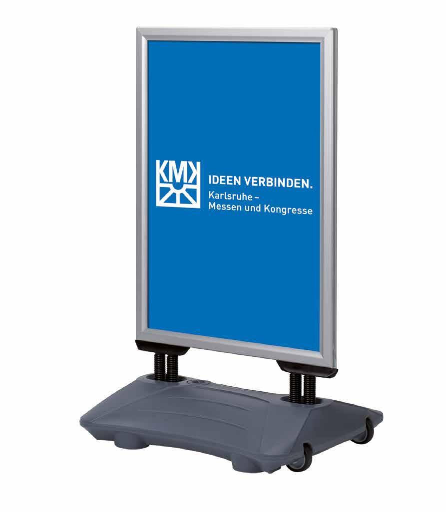 Static advertising spaces Exterior advertising option Windmaster The Windmaster poster mounts enable you to greet your visitors as soon as they enter the trade-fair premises and individually or set
