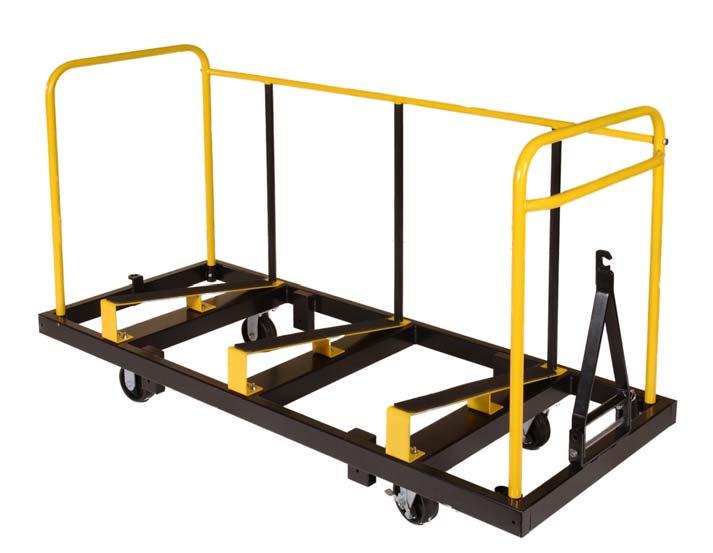 Rectangular Table Trucks The innovative, captive design of this truck protects your inventory, improves safety and saves loading time.