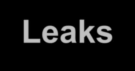 Leaks Can use up to 50% or more of the systems capacity An average plant wastes 20% to 30% of the air produced in leaks Where do the