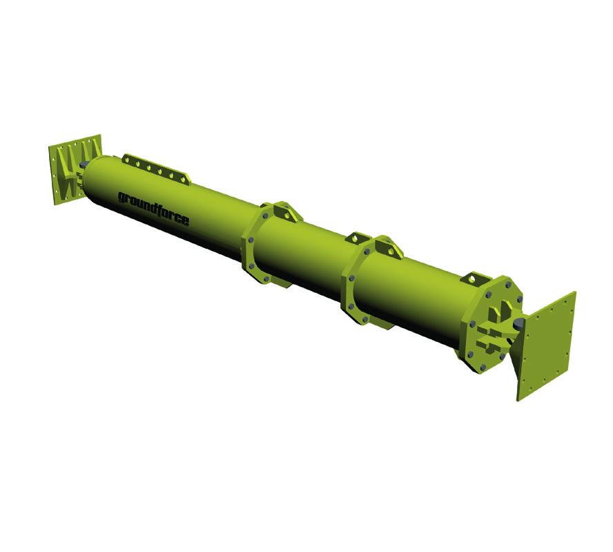 Hydraulic Struts 11 125T/150T Hydraulic Struts 125 and 150 tonne capacity, heavy-duty strutting system For raking, horizontal or knee brace propping applications Operating range from 2.