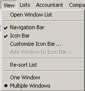 Getting Around Enterprise Solutions Adding Icons to the Icon Bar For quick access to the areas of Enterprise Solutions you use most, you can customize the icon bar by adding many of the features and